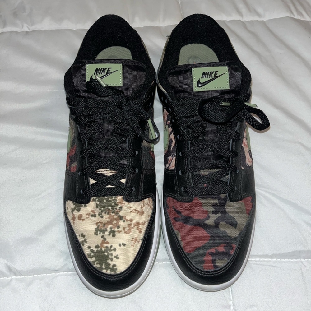 Nike dunk low multi camo size 10.5